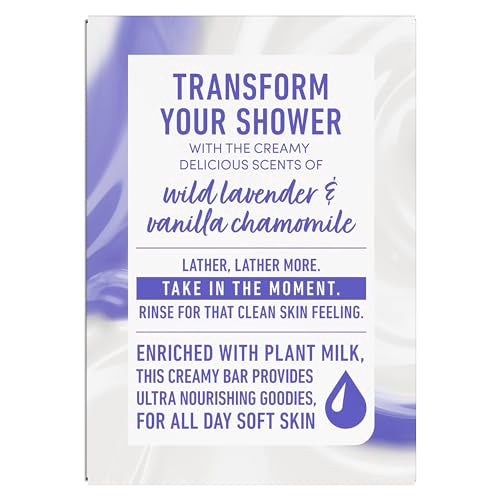 Dove Serenity Seeker bar on soap dish demonstrates compact 4 count packaging