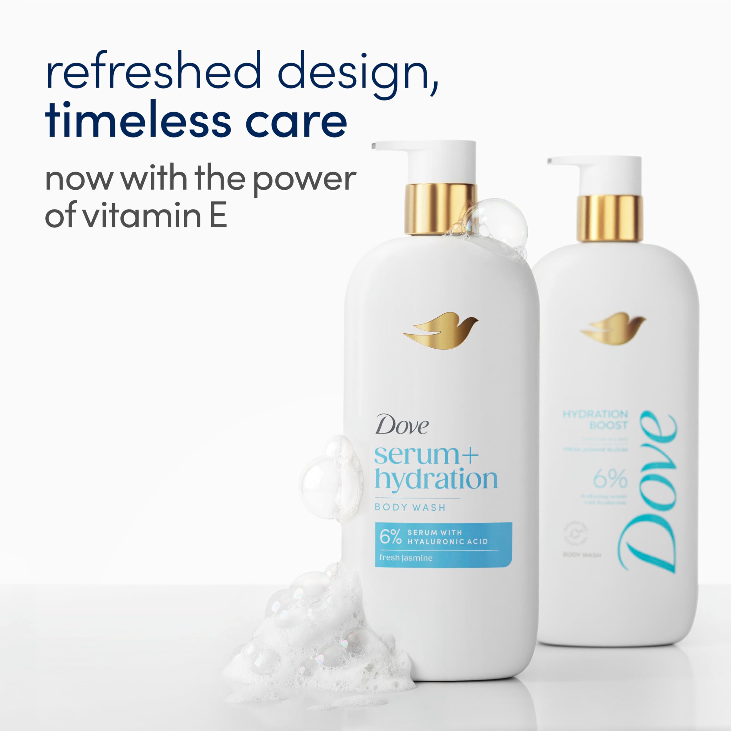 Dove creamy foam lather demonstrating gentle cleansing and softness