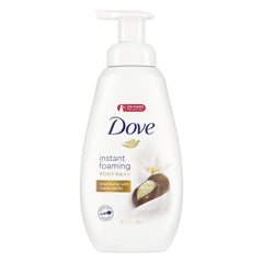 Dove Shower Foam Shea Butter with Warm Vanilla bottle—airy foam for a refreshing cleanse.