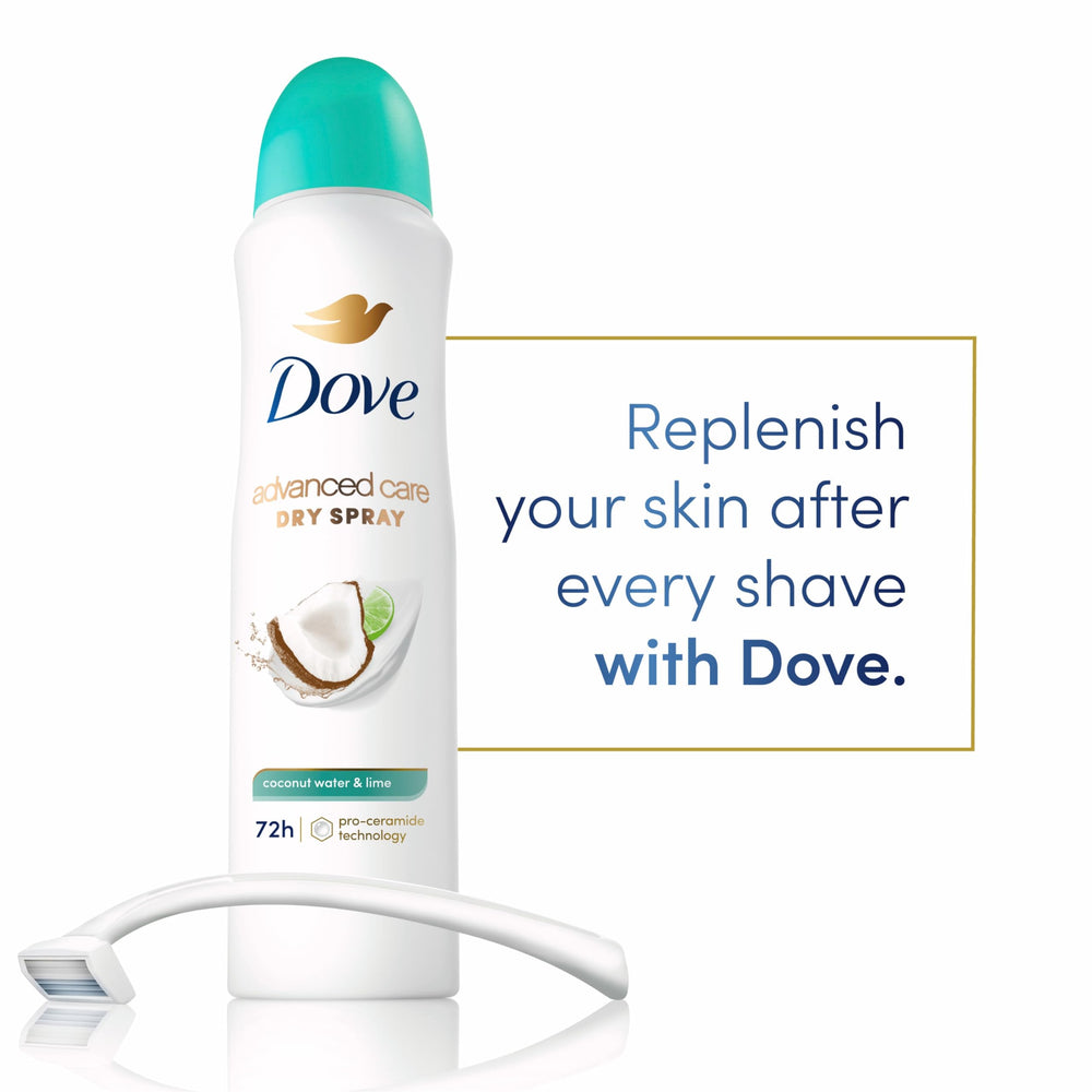 Dove skin after shaving scenario with soft underarms and calm skin.