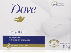 Dove Soap Original bar front view highlighting moisturizing cream for daily hydration.