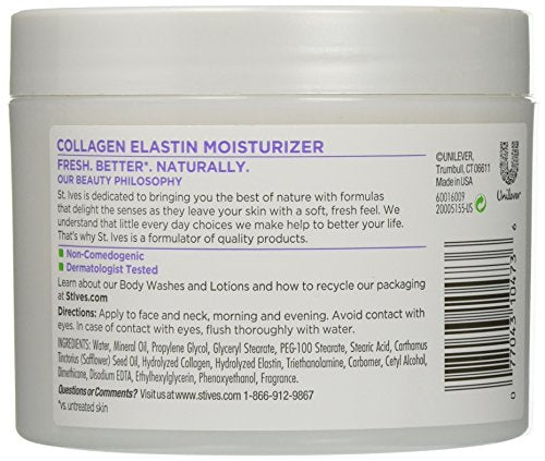Dove St Ives Renewing Collagen Elastin jar closeup reveals creamy texture and nourishing feel.