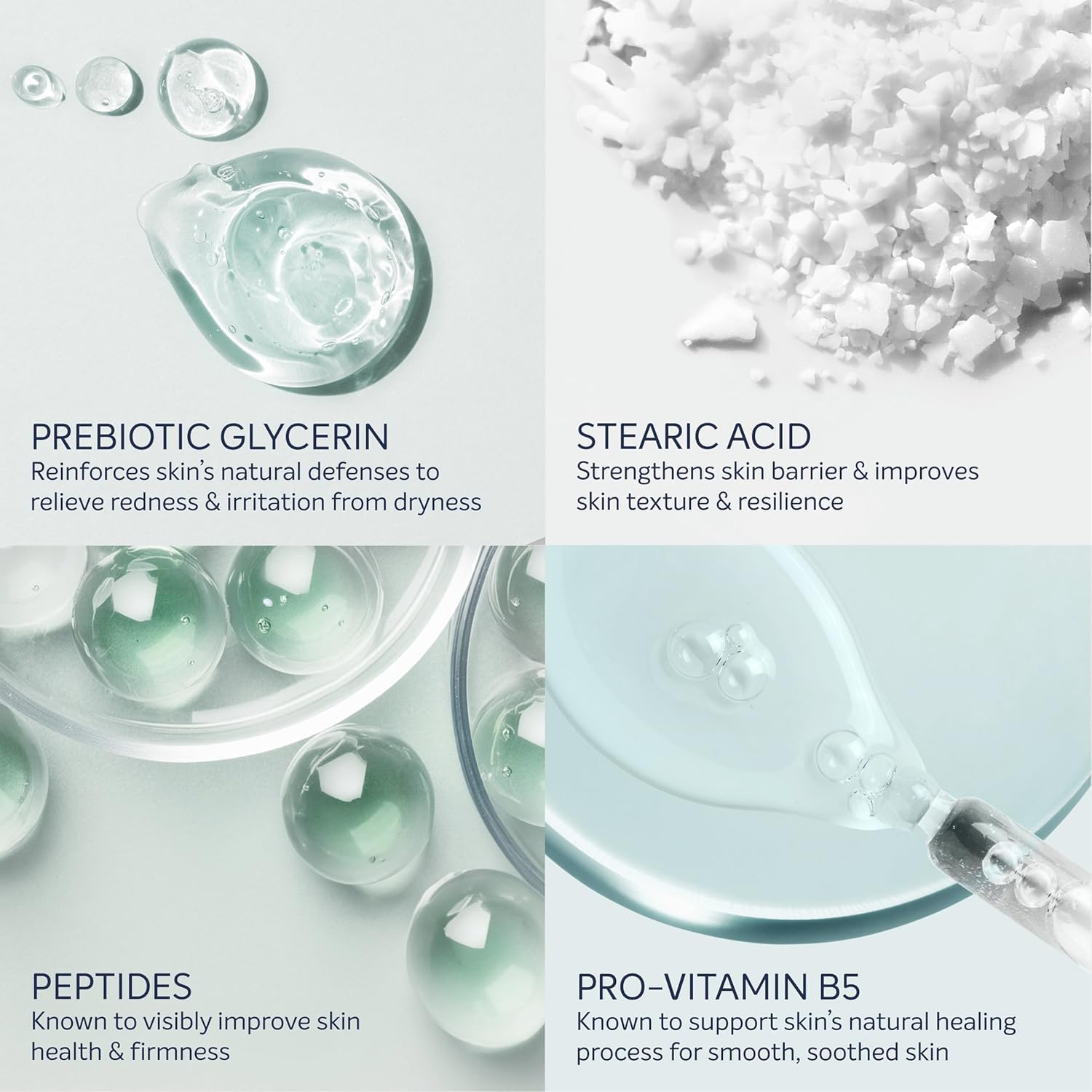 Dove Stearic Acid ingredient photo notes gentle cleansing and moisture retention.