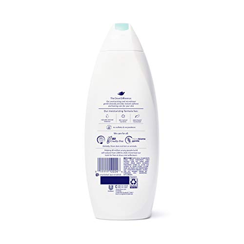Dove sulfate-free Sensitive Skin label details hypoallergenic formula for sensitive users.