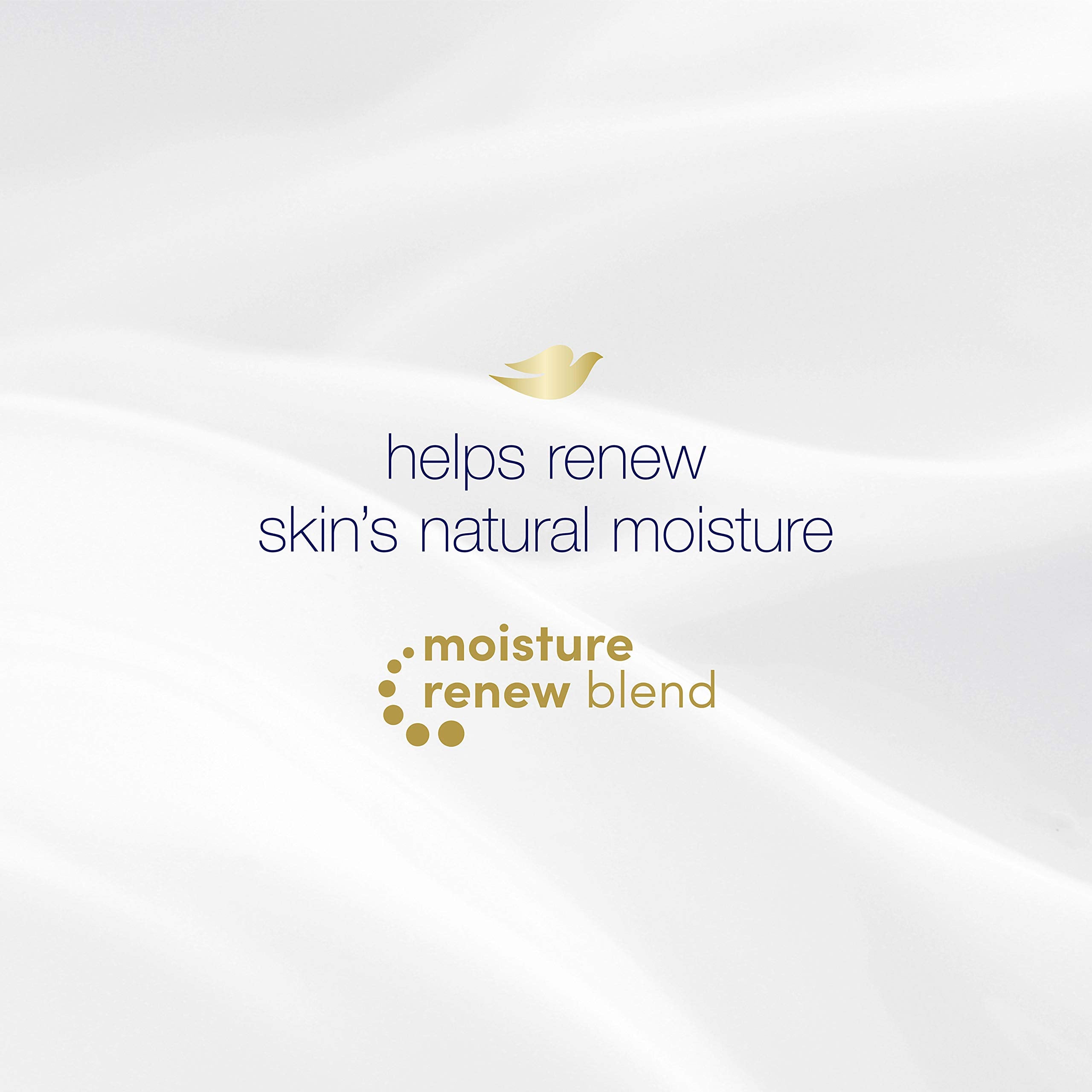 Dove close-up foam demonstrates smooth, non-irritating cleansing.