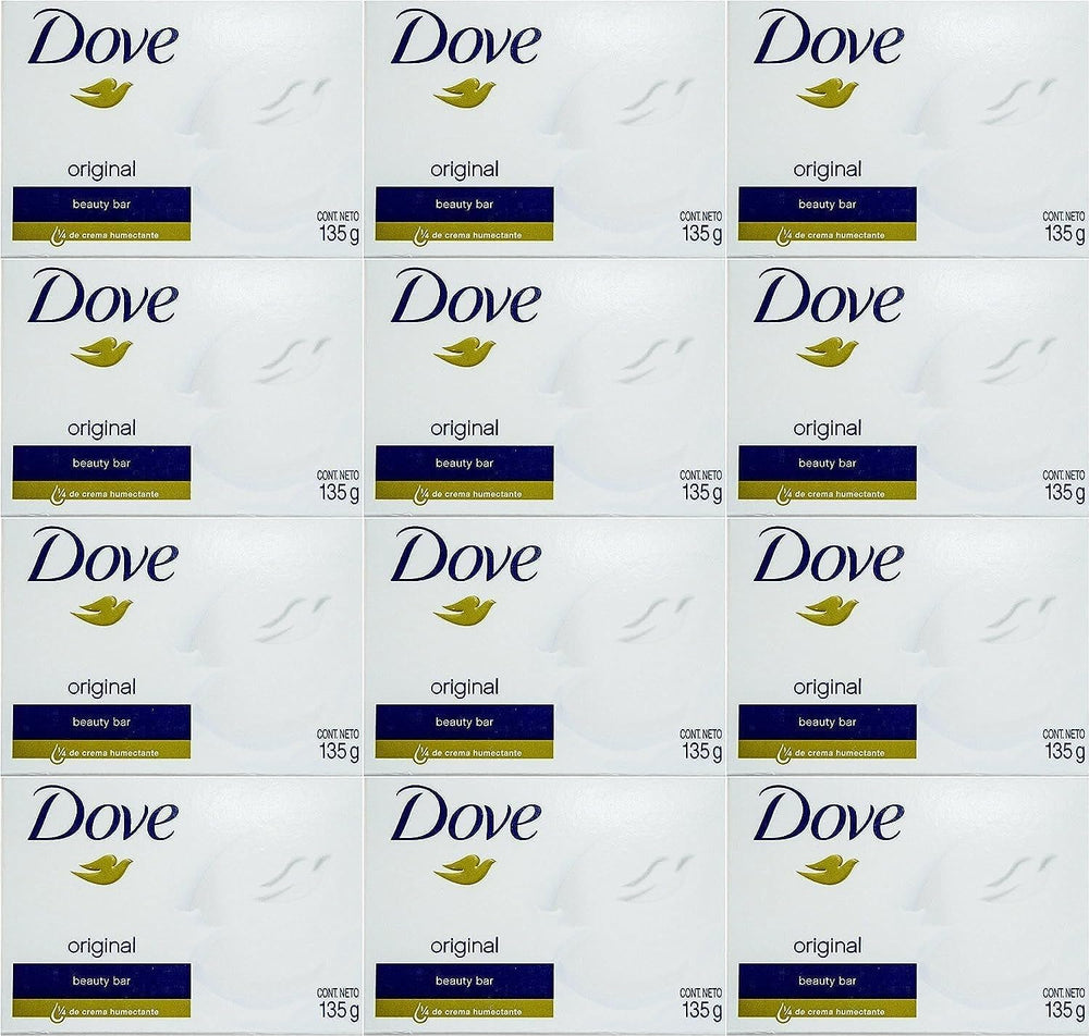 Dove White Cream Bar pack 12 closeup showing creamy cleansing action