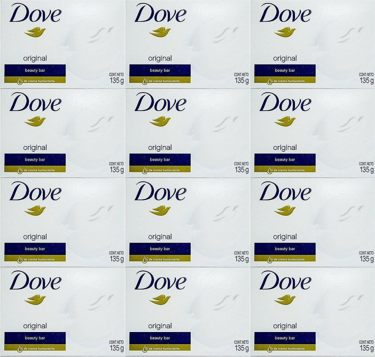 Dove White Cream Bar pack 12 closeup showing creamy cleansing action