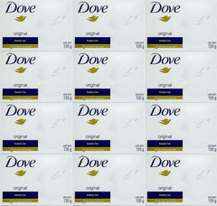 Dove White Cream Bar pack 12 closeup showing creamy cleansing action