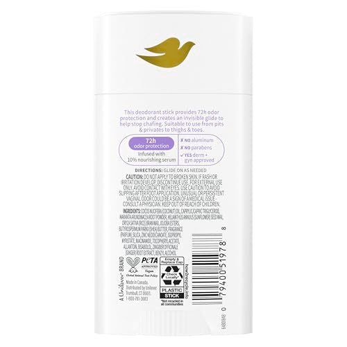 Close-up of Dove Whole Body Deo glide for friction-free skin