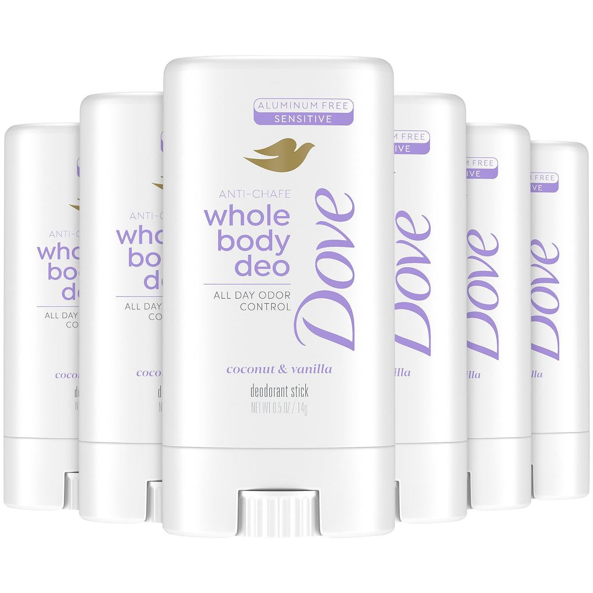 Dove Whole Body Deodorant travel pack in coconut vanilla provides on-the-go odor protection