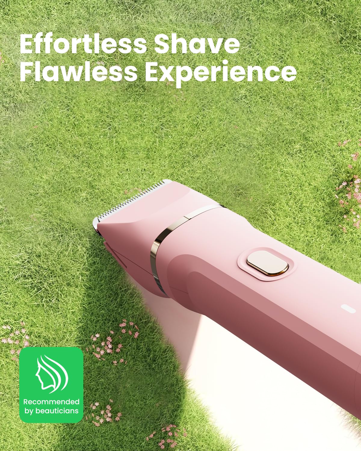 Dovety bikini trimmer ceramic blade close-up enables gentle shaving on sensitive skin.