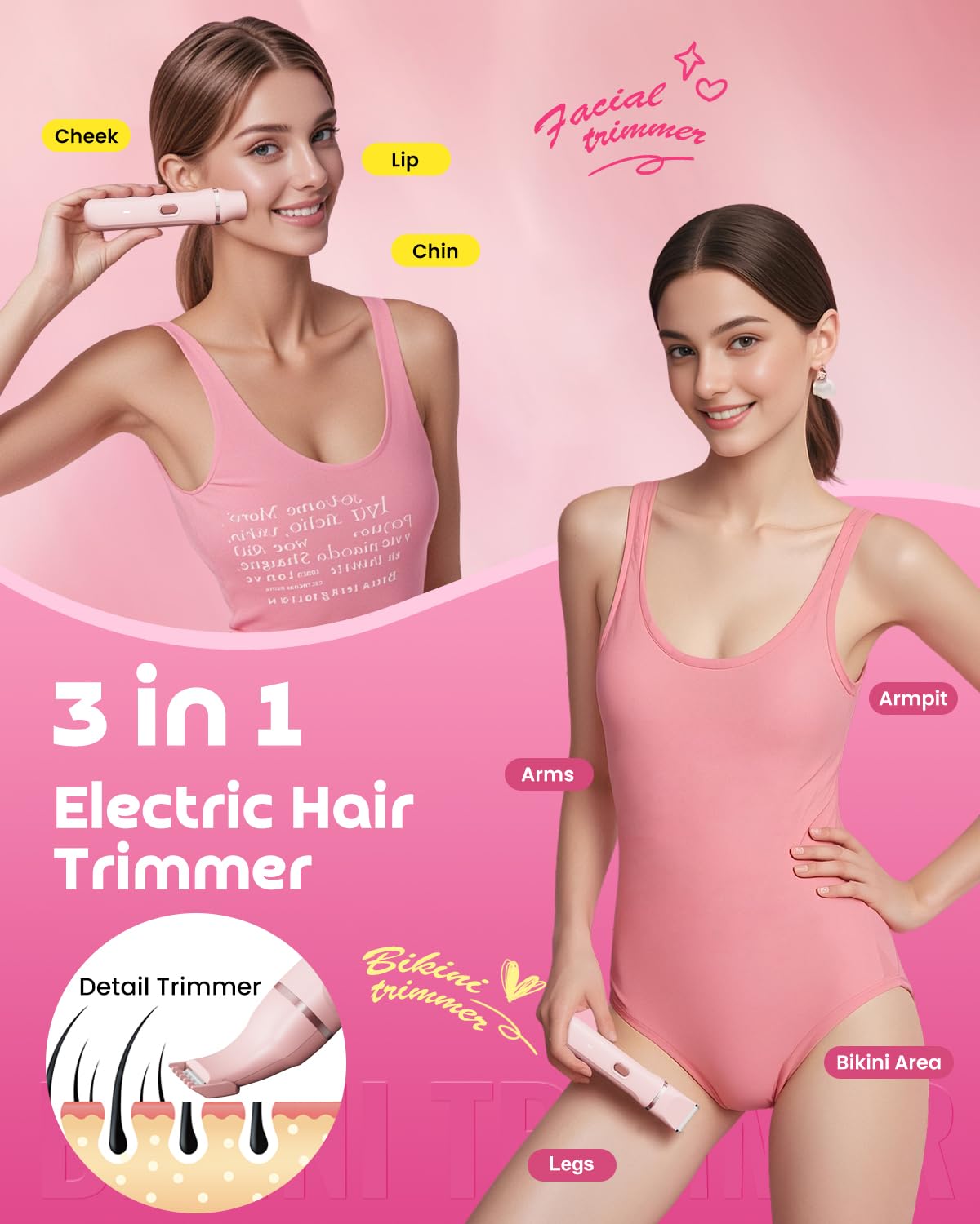 Dovety bikini-trimmer USB-C charging dock supports travel-ready power.