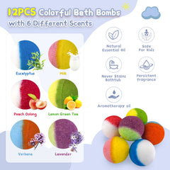 Bomba de baño DOVIPE crea espuma y colores, ideal para la experiencia sensorial de los niños.