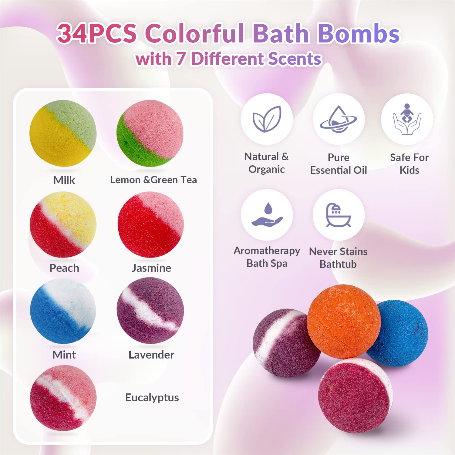 DOVIPE milk lemon-green-tea fragrance bath bomb highlighting gentle scent