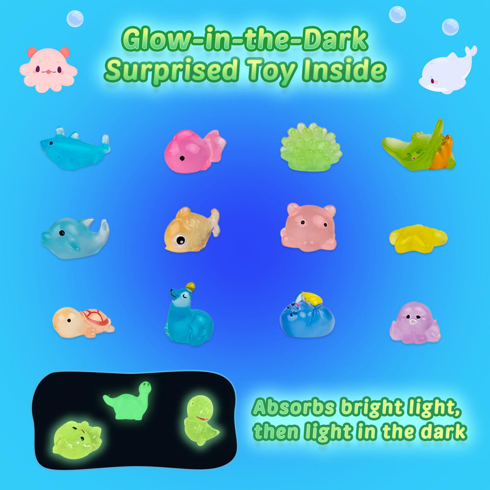 DOVIPE glow-in-dark ocean toy bath bomb reveals magic as kids soak.