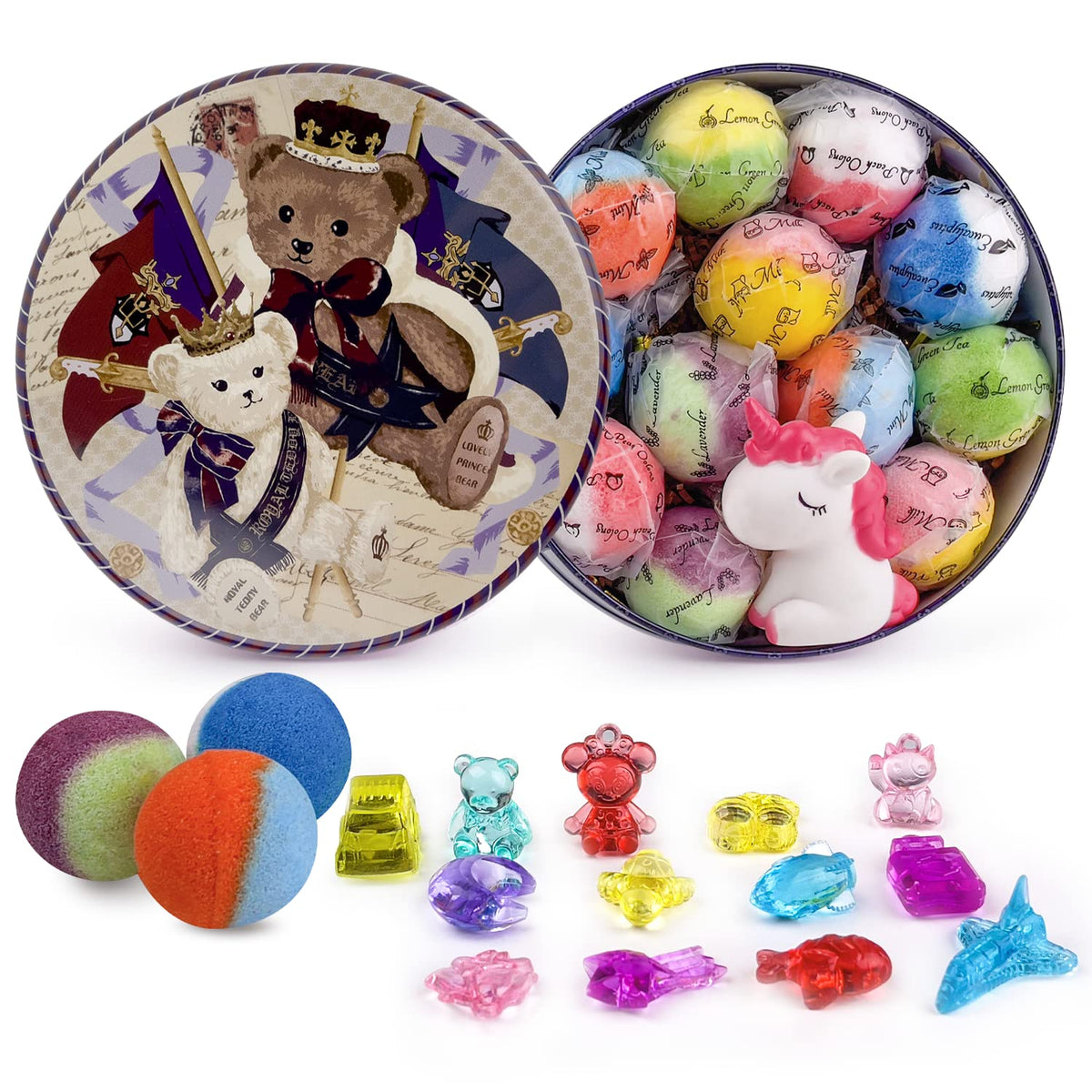 DOVIPE kids bath bombs with surprise crystals brighten bath time with playful toys