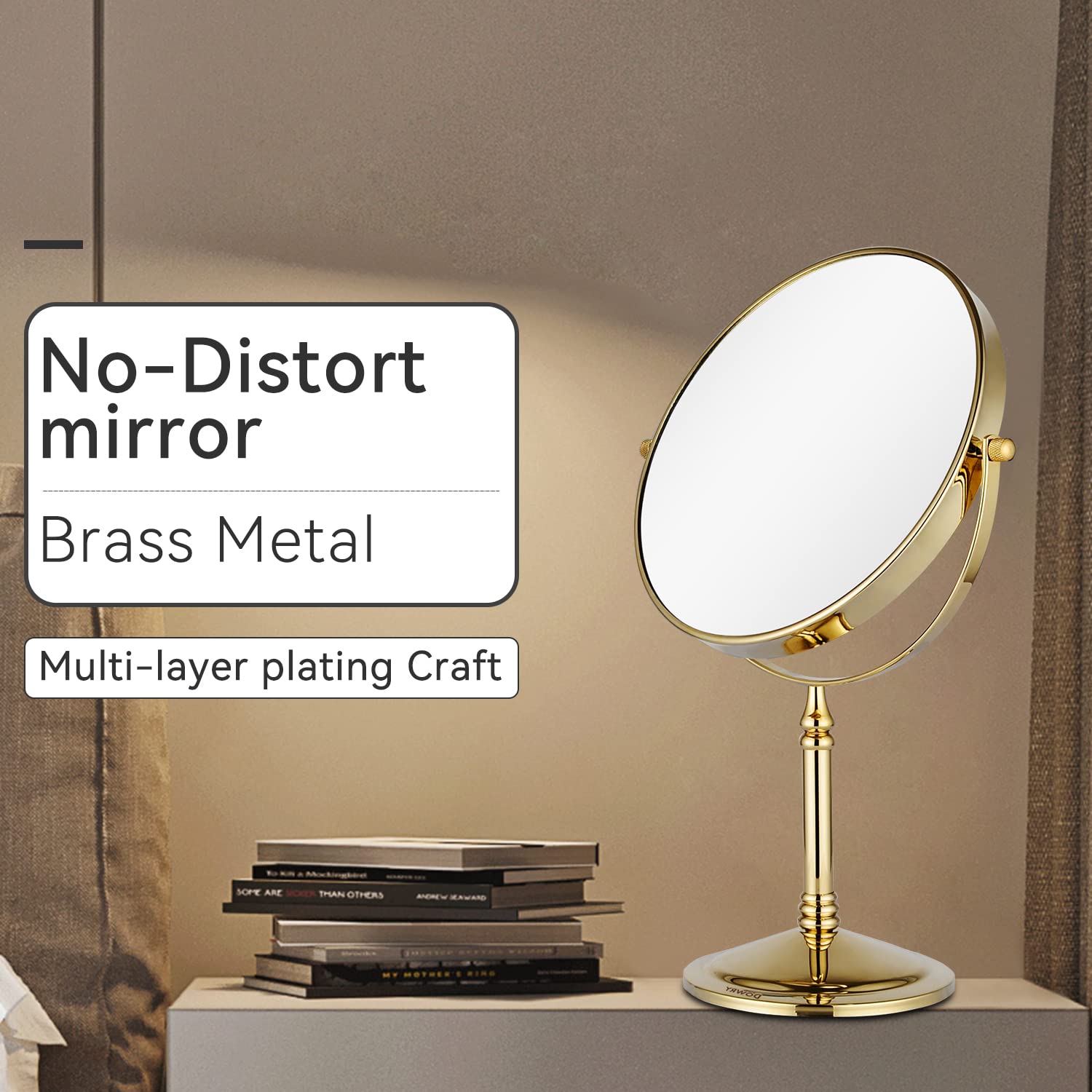 DOWRY travel-compact makeup mirror fits neatly in luggage