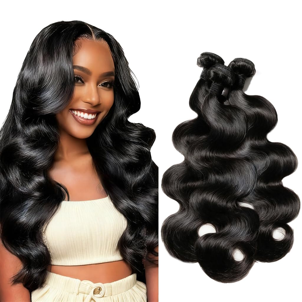 Dowstalgirl body wave bundles 16 inch natural color for versatile styling options