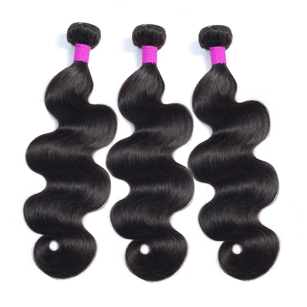 Dowstalgirl body wave bundles 18 inch natural color for seamless length and volume