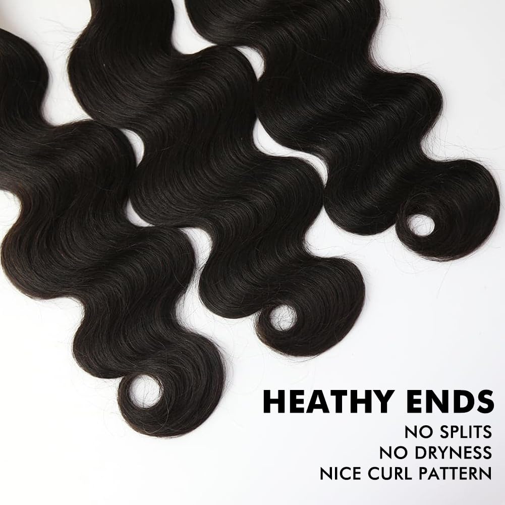 Dowstalgirl body wave bundles with soft silky texture for smooth styling