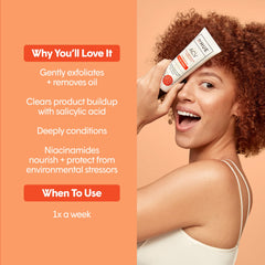 dpHUE ACV Exfoliating Scalp Detox fragrance-free label highlights clean ingredients