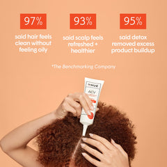 dpHUE ACV Exfoliating Scalp Detox ingredients include apple cider vinegar for buildup removal