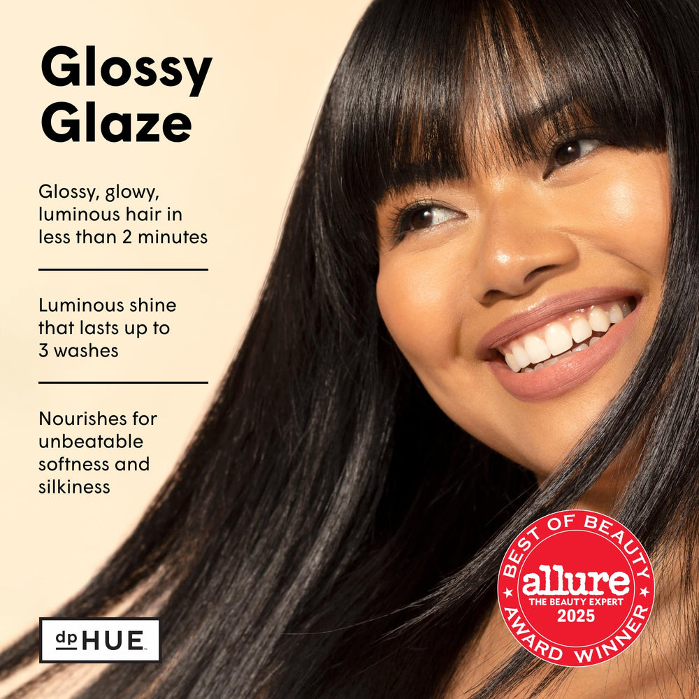 dpHUE Glossy Glaze application on hair mid-lengths delivers even coverage.
