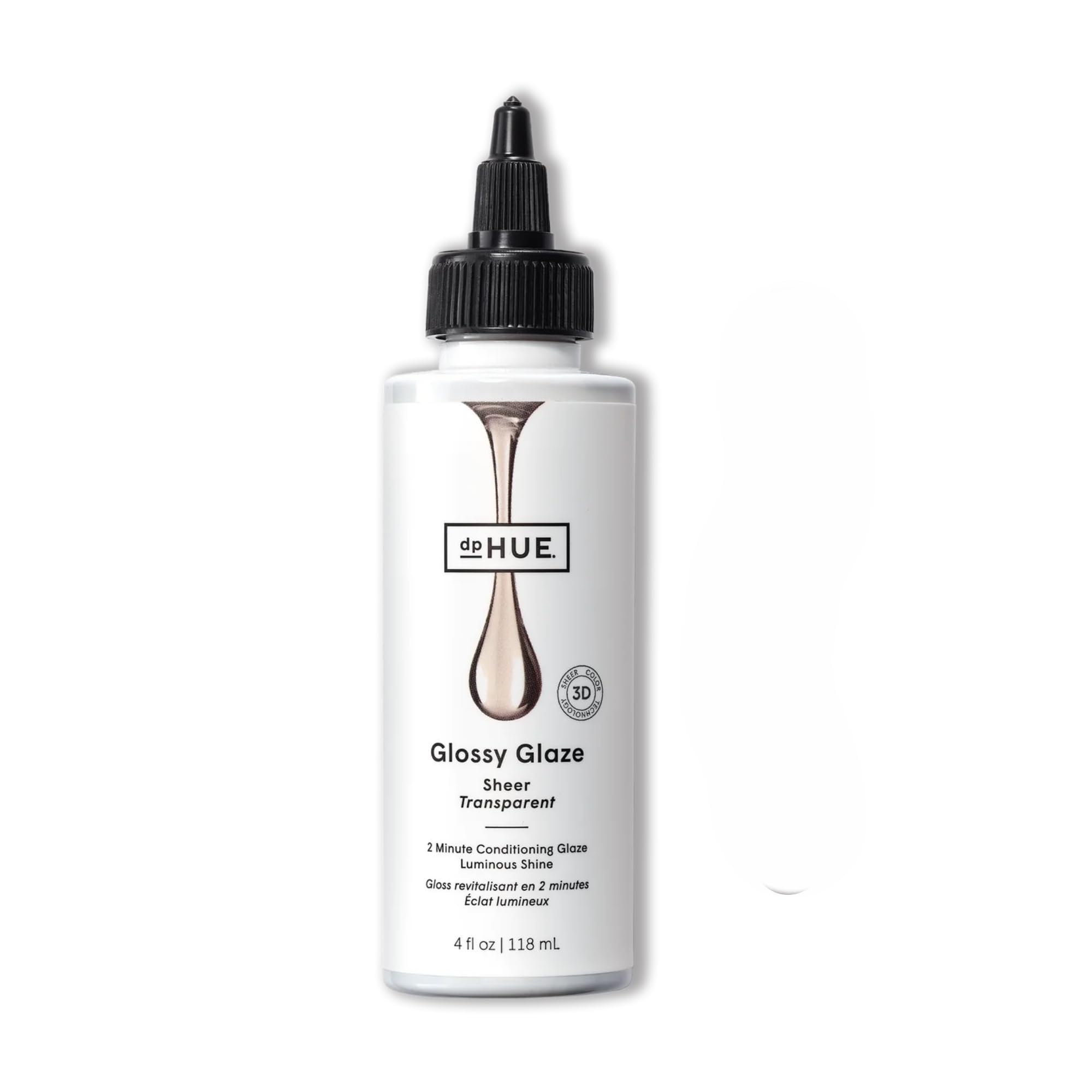 dpHUE Glossy Glaze bottle ready for quick, in-shower shine and conditioning.
