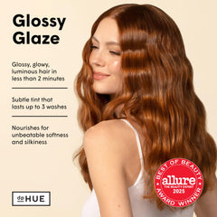 dpHUE Glossy Glaze Copper application on midlengths shows even coverage and smoothing.