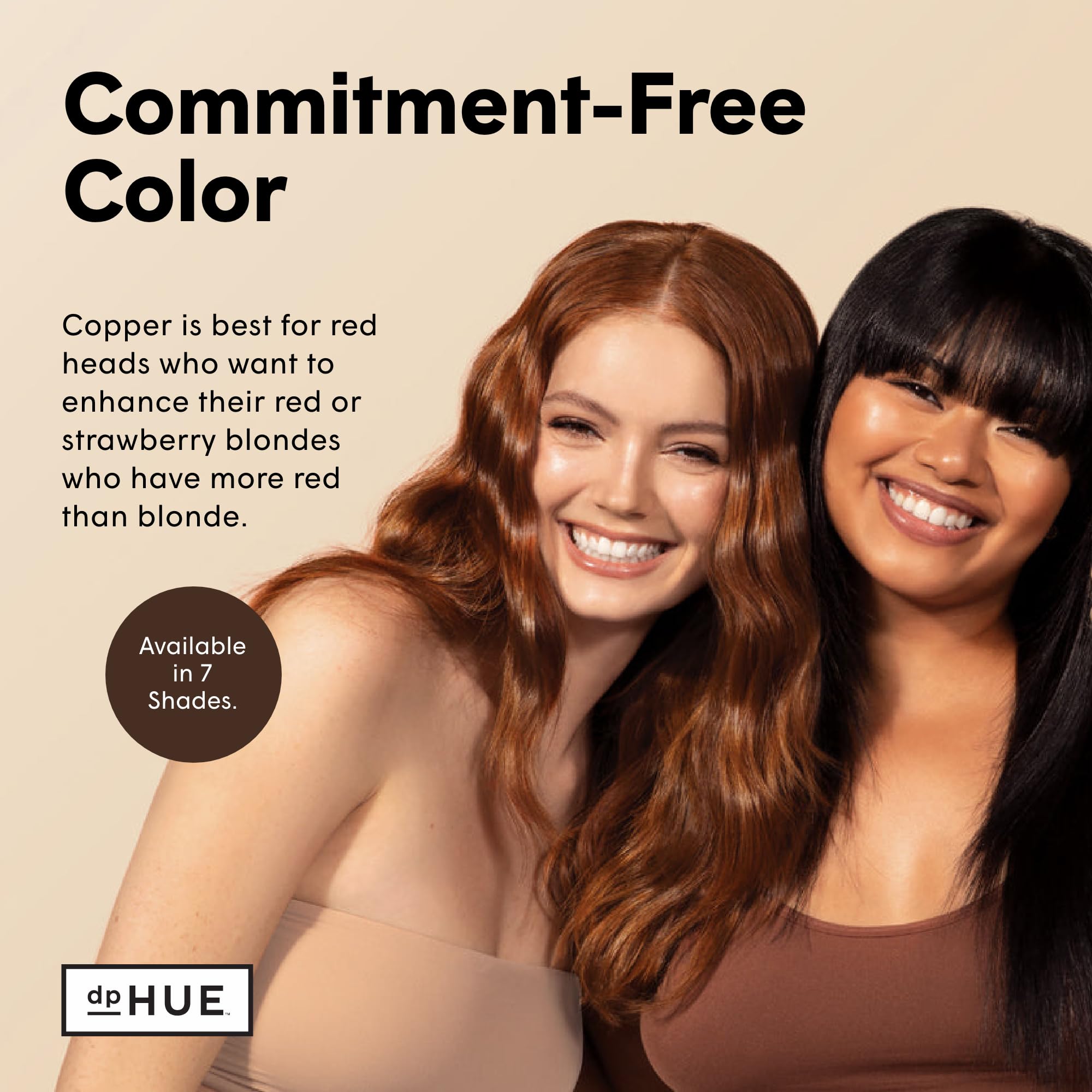 dpHUE Glossy Glaze Copper packaging highlights paraben- and sulfate-free formula.