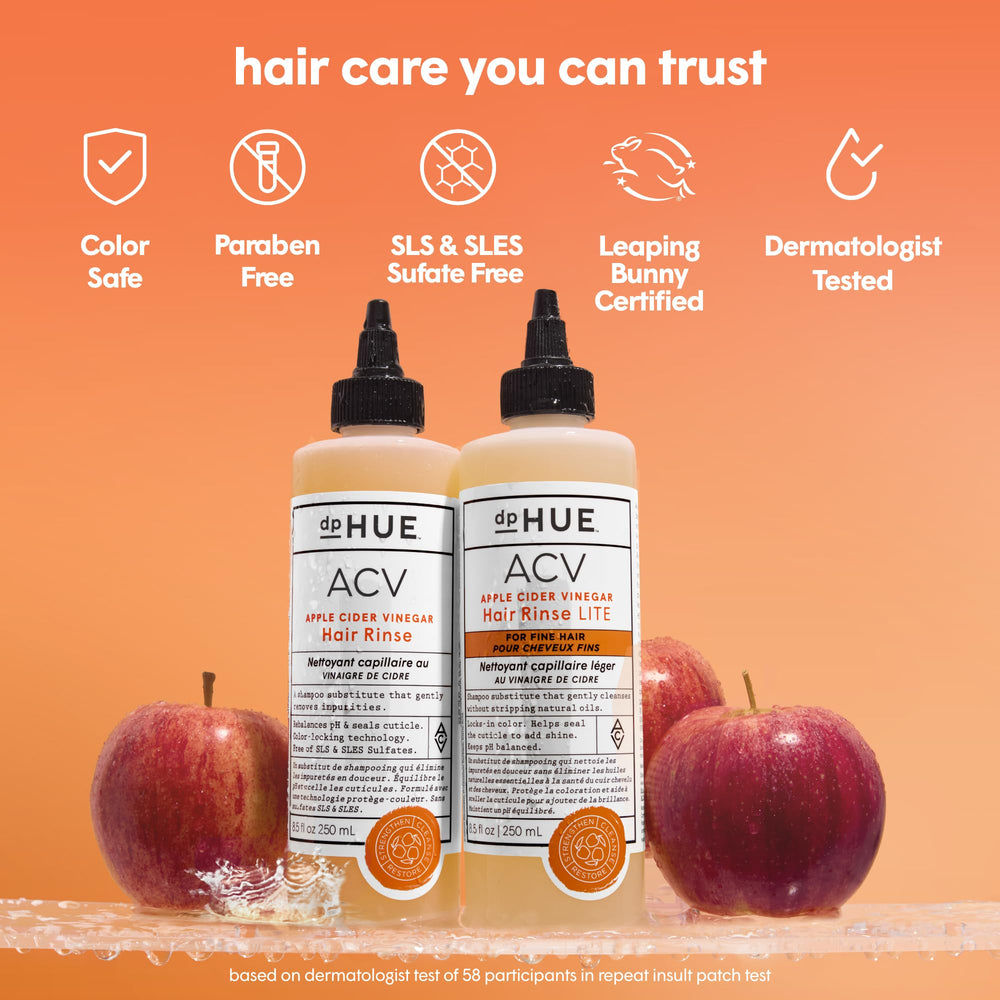 dpHUE Apple Cider Vinegar Hair Rinse Lite ideal for braids and extensions