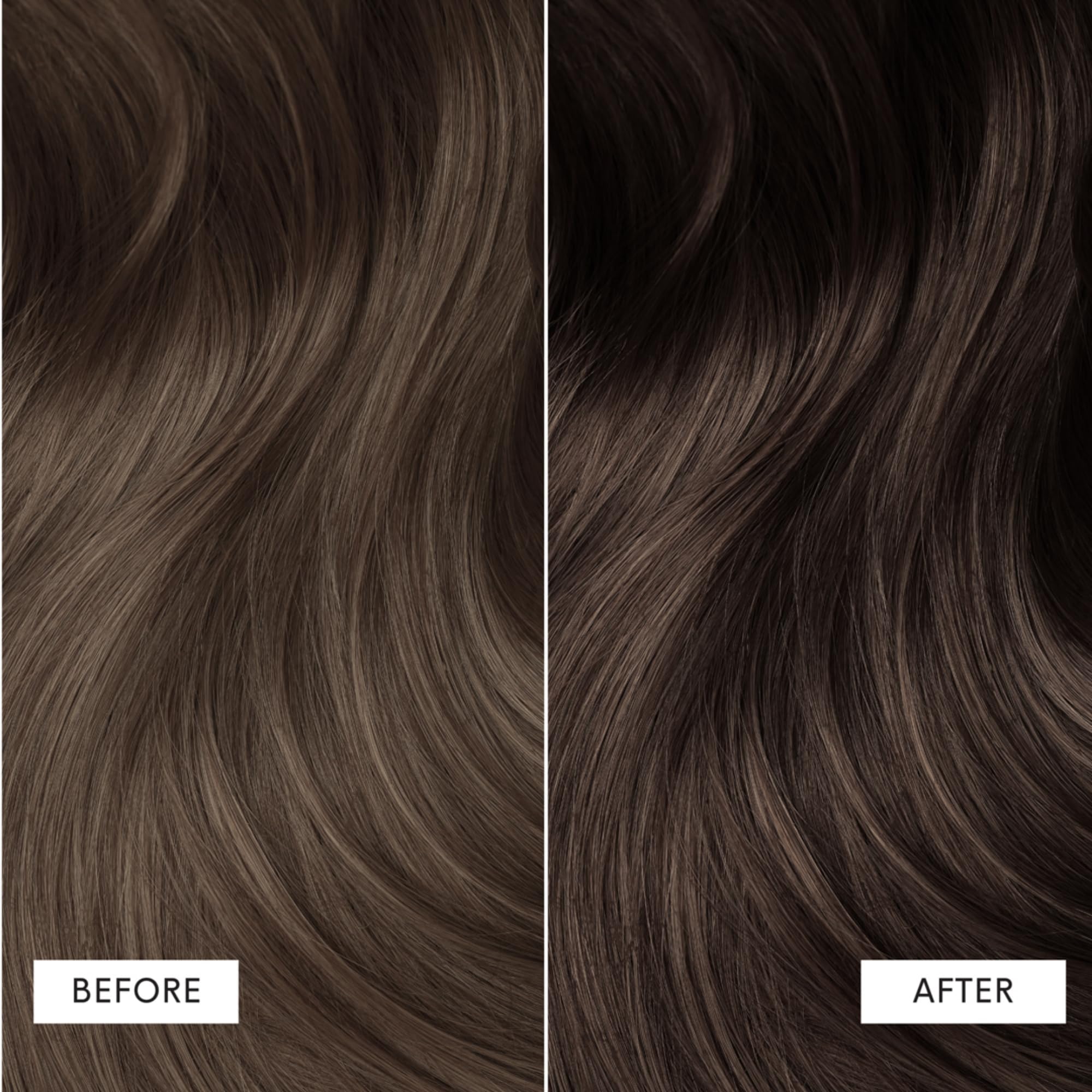 dpHUE Color Dream dark brown application demonstrates even coverage