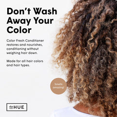 dpHUE Color Fresh Conditioner kumquat extract focus emphasizes shine and color vitality.