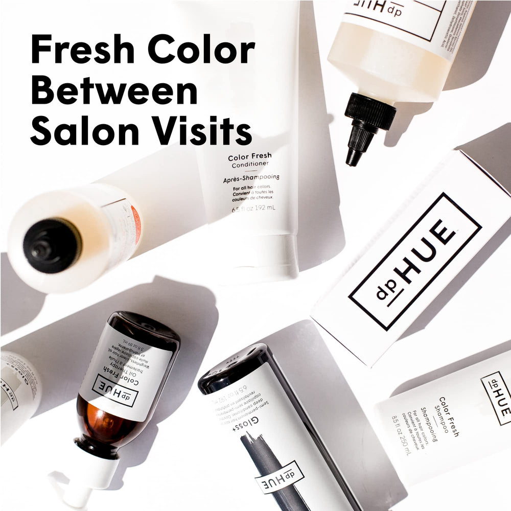 dpHUE Color Fresh Conditioner made-in-USA stamp on box shows quality and cruelty-free commitment.
