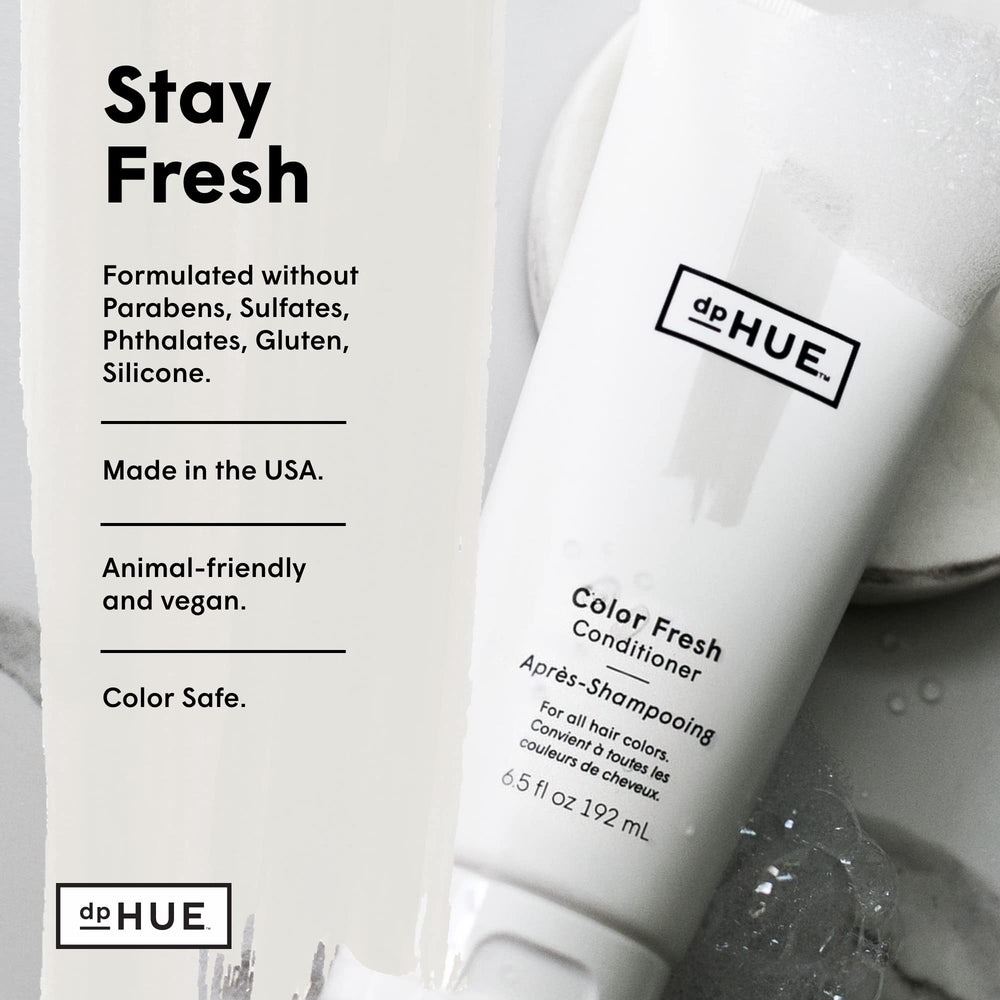 dpHUE Color Fresh Conditioner sunflower seed extract promotes color fade protection and healthy shine.