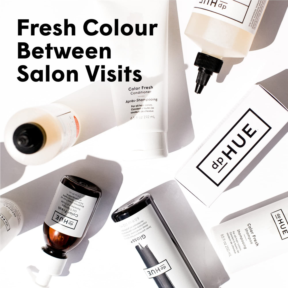 dpHUE Color Fresh Shampoo packaging reflects vegan, USA-made ethos