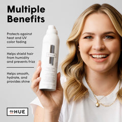 dpHUE Color Fresh Thermal Protection Spray bottle cap emphasizes cruelty-free formula for all hair types