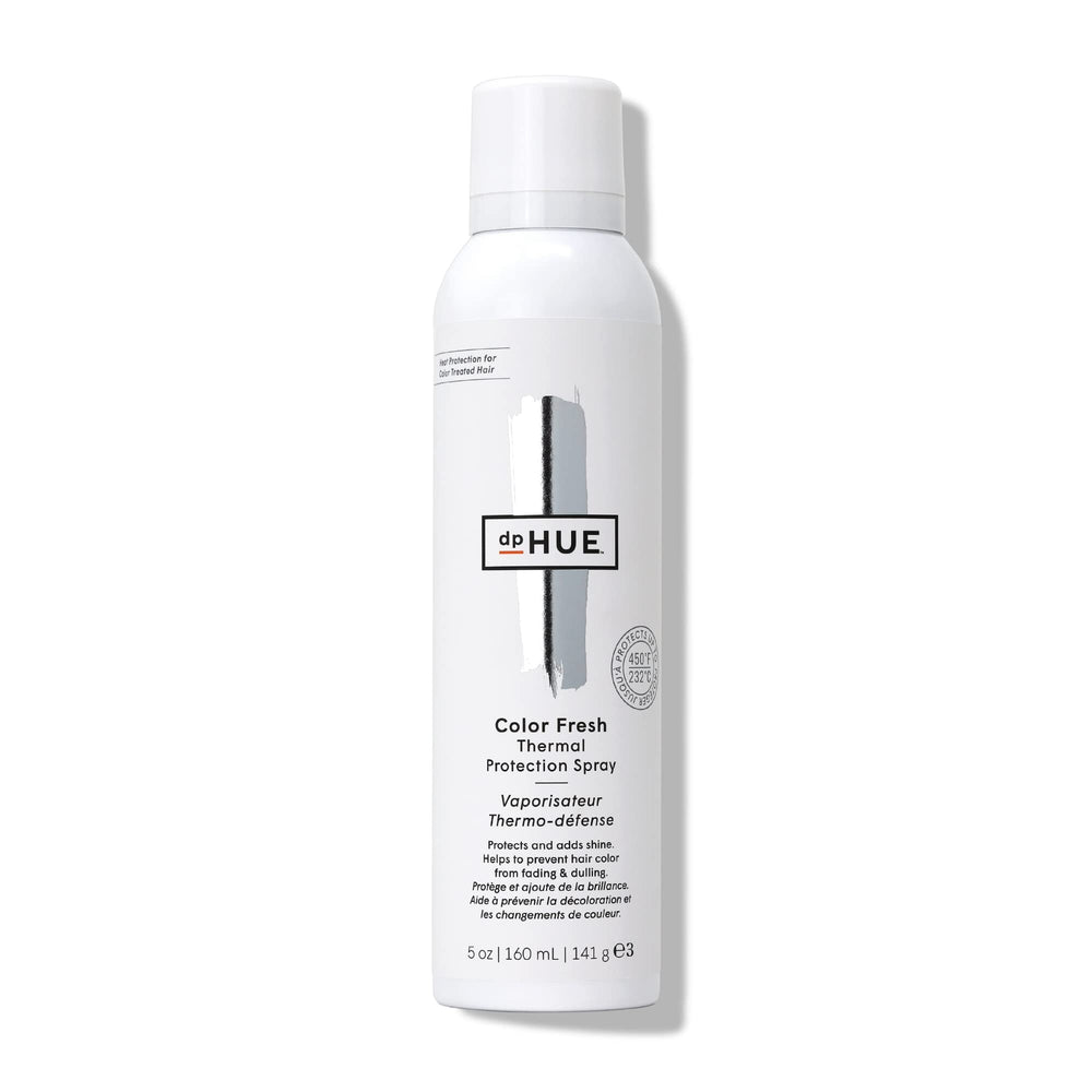 dpHUE Color Fresh Thermal Protection Spray bottle front highlights lightweight heat protection for color-treated hair