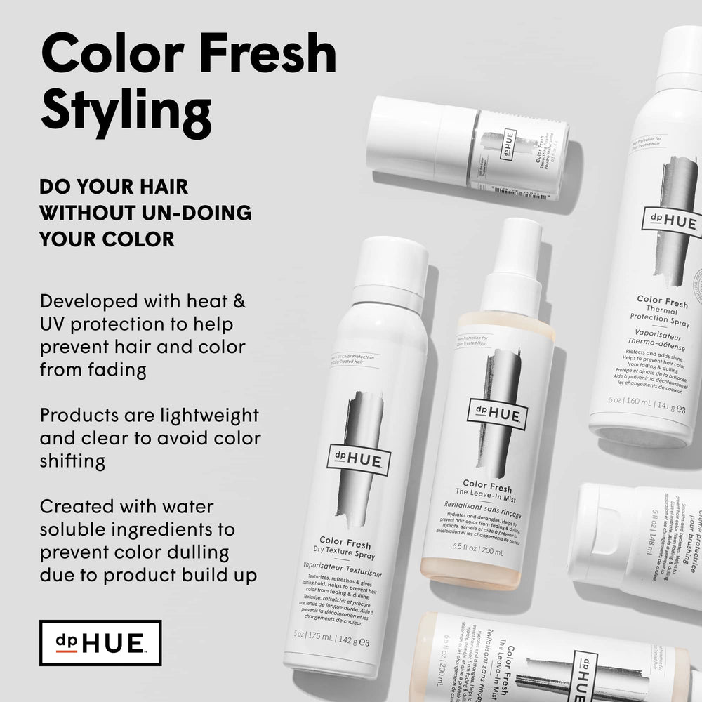 dpHUE Color Fresh Thermal Protection Spray color-safe formula highlights color longevity