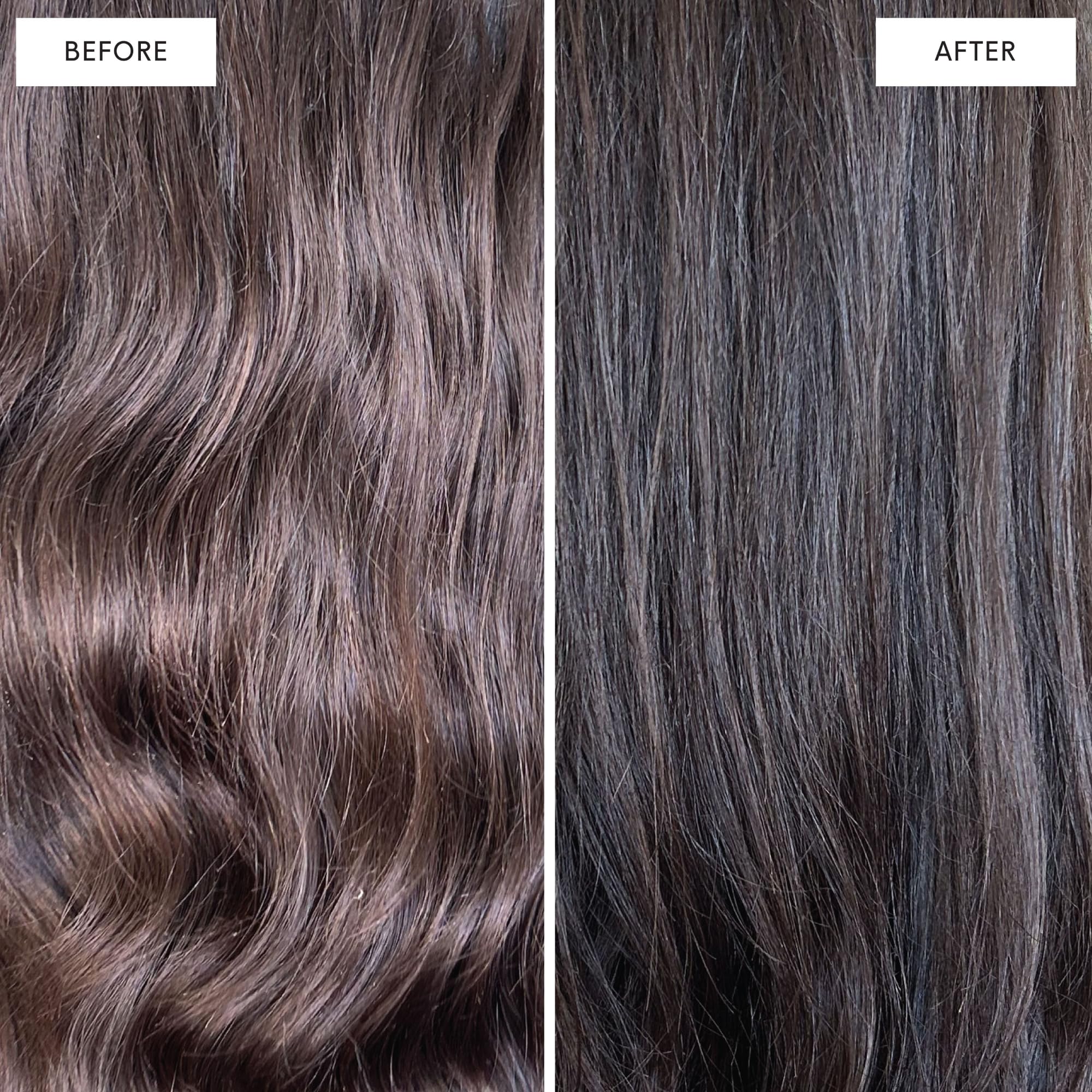 dpHUE Cool Brunette Shampoo blue pigments close-up neutralizing brassiness.