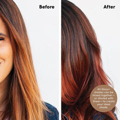 dpHUE Gloss+ Copper being applied to clean damp hair.
