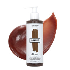 dpHUE Gloss+ Light Brown bottle close-up for a convenient color boost and conditioning