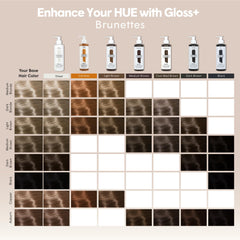 dphue Gloss+ on hair delivering richer color and moisture without harsh chemicals.
