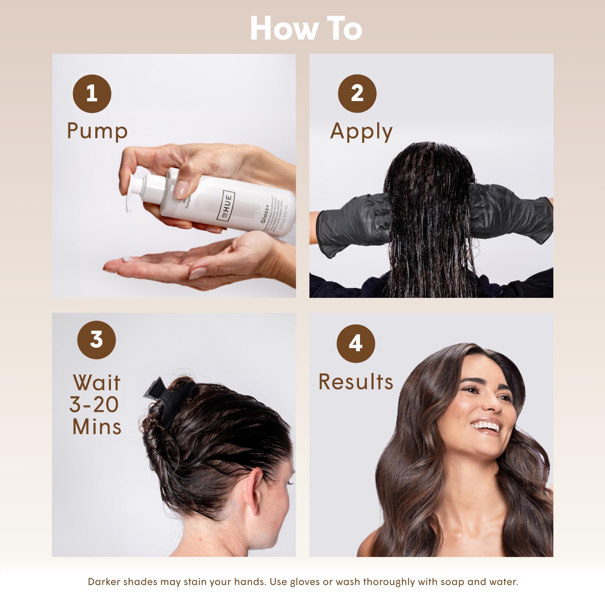 dphue Gloss+ packaging highlights vegan, Leaping Bunny certified formula.