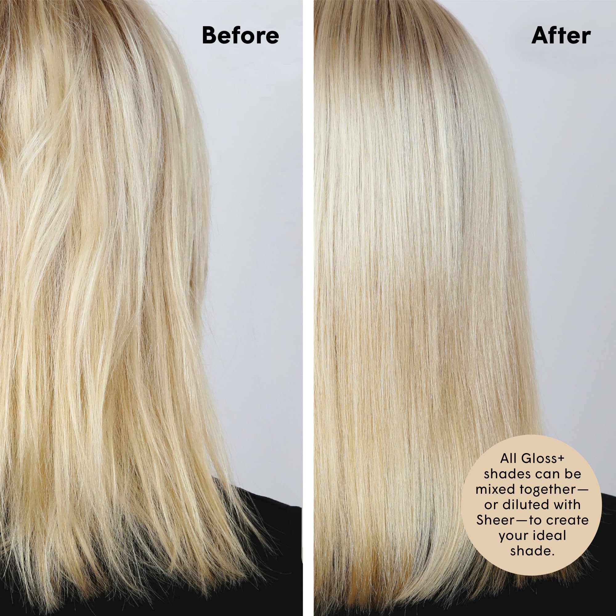 dpHUE Gloss+ Light Blonde after wash showcasing shiny, multi-dimensional color