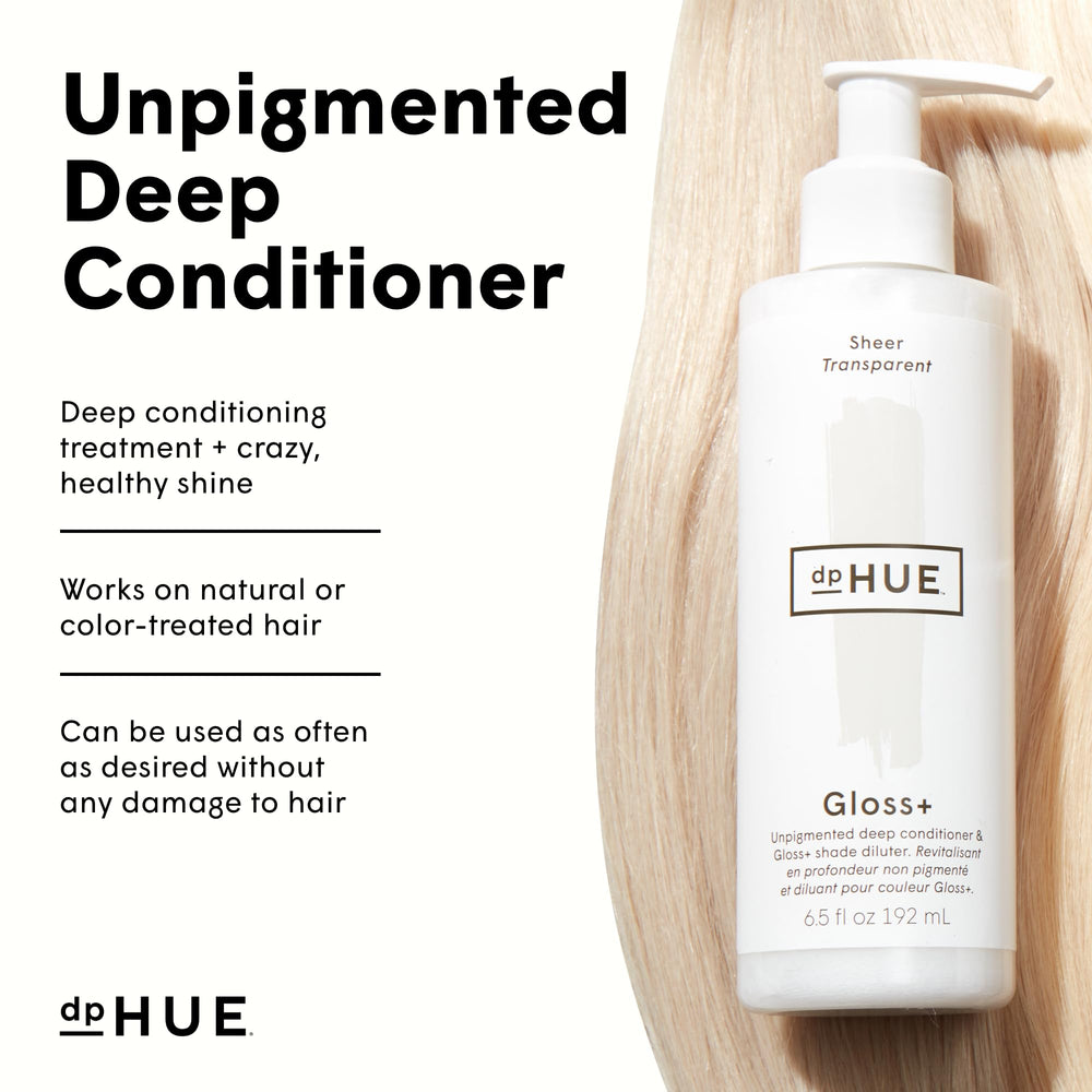dpHUE Gloss+ Sheer demonstrates shade-diluting capability for other Gloss+ shades.