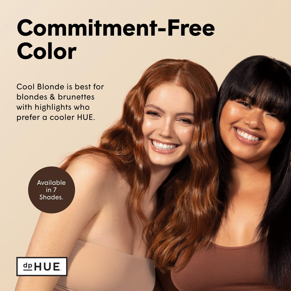dpHUE Glossy Glaze in-shower application demonstrates quick conditioning and soft, healthy-looking hair.