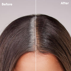 dpHUE cap in medium brown helps blend regrowth with shade.