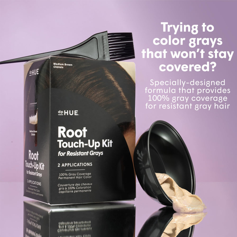 dpHUE kit applicator brush for precise root coverage of stubborn grays.