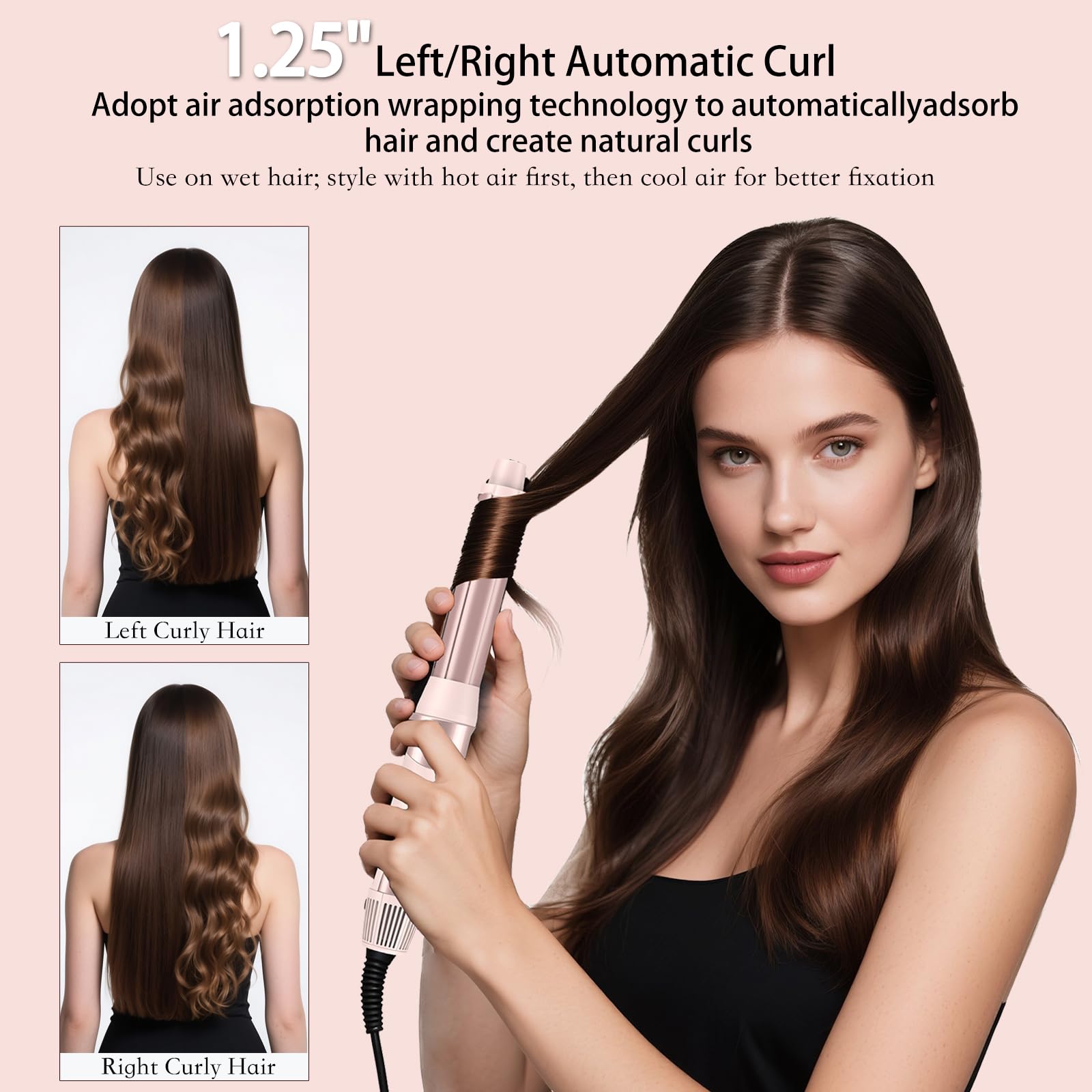 DPOSPOIO ionized care brush head smooths hair and adds shine